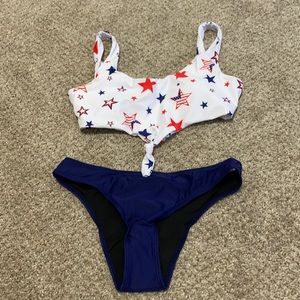 Popvil Star Print Dark Blue Bikini Set